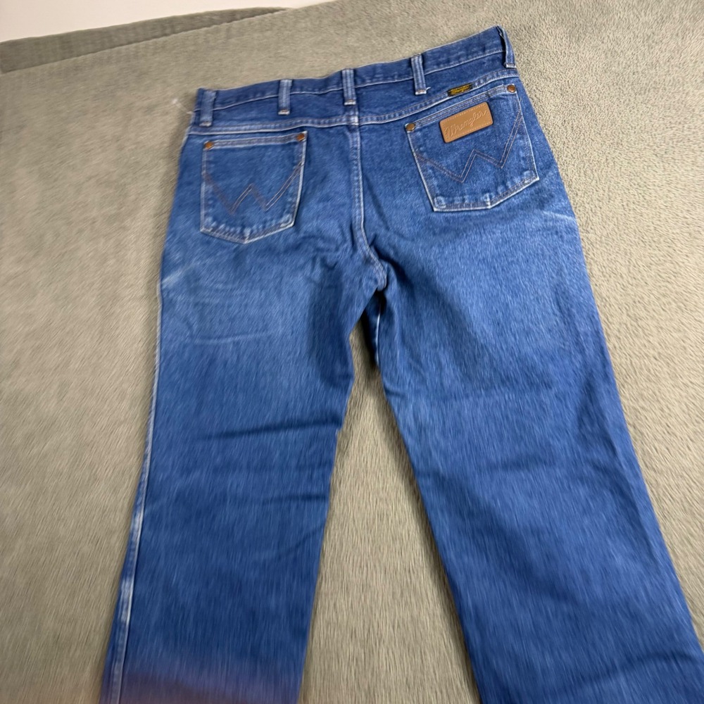 Wrangler 936PWD Cowboy Cut Slim Fit Jeans Mens 35x34 Indigo Blue Denim